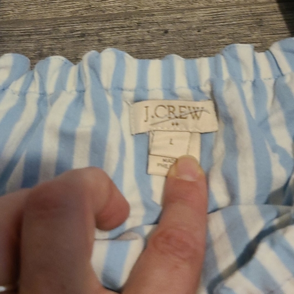 J. Crew Blue and White Stripes Blouse - Picture 3 of 8